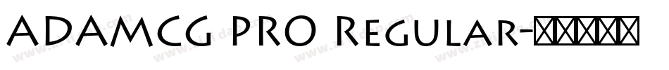 ADAMCG PRO Regular字体转换